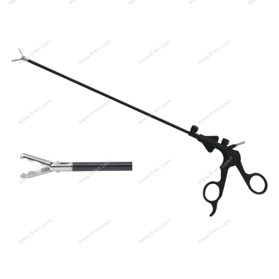 The serrated jaws of the laparoscopic surgical instrument grasping forceps are 5MMX330MM