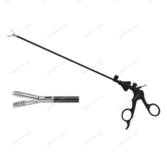 Non-invasive laparoscopic surgical instrument gripper (coarse teeth) 5MMX330MM
